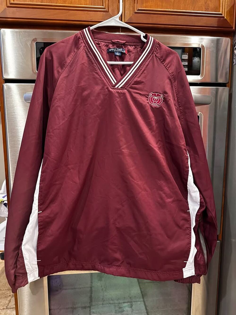 Missouri State Bears Maroon Windbreaker Pullover Jacket XL